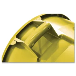 Online 20 gal. Vented Round Plastic Brute Container - Yellow Trash & Waste Bins