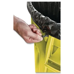 Online 20 gal. Vented Round Plastic Brute Container - Yellow Trash & Waste Bins