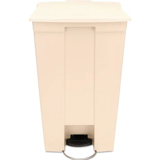 Clearance 18 Gallon Polyethylene Step-On Receptacle - Beige Trash & Waste Bins