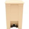 Best 12 Gallon Indoor Utility Step-On Plastic Waste Container - Beige Trash & Waste Bins