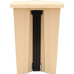 Best 12 Gallon Indoor Utility Step-On Plastic Waste Container - Beige Trash & Waste Bins