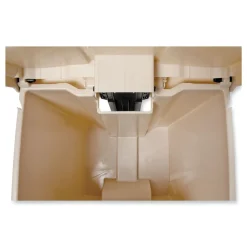 Best 12 Gallon Indoor Utility Step-On Plastic Waste Container - Beige Trash & Waste Bins