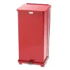 Clearance 13 gal. Defenders Heavy-Duty Steel Step Can - Red Trash & Waste Bins