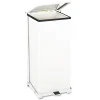 Sale 13 gal. Defenders Heavy-Duty Steel Step Can - White Trash & Waste Bins