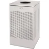 Outlet 20 Gallon Steel Designer Line Silhouettes Waste Receptacle - Silver Metallic Trash & Waste Bins
