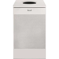 Outlet 20 Gallon Steel Designer Line Silhouettes Waste Receptacle - Silver Metallic Trash & Waste Bins