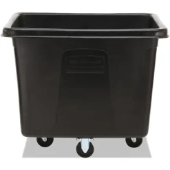 Best 119.7 gal. 500 lbs. Capacity Plastic/Metal Cube Truck - Black Trash & Waste Bins