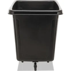 Best 119.7 gal. 500 lbs. Capacity Plastic/Metal Cube Truck - Black Trash & Waste Bins