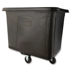 Best 119.7 gal. 500 lbs. Capacity Plastic/Metal Cube Truck - Black Trash & Waste Bins