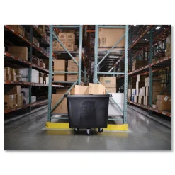 Best 119.7 gal. 500 lbs. Capacity Plastic/Metal Cube Truck - Black Trash & Waste Bins