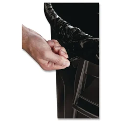 Outlet 44 gal. Vented Round Plastic Brute Container - Black Trash & Waste Bins