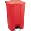 Outlet 23 Gallon Indoor Utility Step-On Plastic Waste Container - Red Trash & Waste Bins