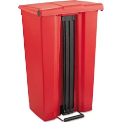 Outlet 23 Gallon Indoor Utility Step-On Plastic Waste Container - Red Trash & Waste Bins