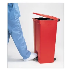 Outlet 23 Gallon Indoor Utility Step-On Plastic Waste Container - Red Trash & Waste Bins