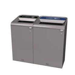 Clearance 33 Gallon Landfill Configure Indoor Recycling Waste Receptacle - Gray Trash & Waste Bins
