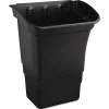 Discount 8 Gallon Rectangular Optional Utility Cart Refuse/Utility Bin - Black Cleaning & Janitorial Supplies