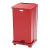 New 6.5 Gallon Steel Defenders Heavy-Duty Steel Step Can - Red Trash & Waste Bins