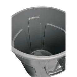 Best 10 gal. Vented Round Plastic Brute Container - Gray Trash & Waste Bins