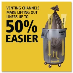 Best 10 gal. Vented Round Plastic Brute Container - Gray Trash & Waste Bins