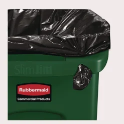 Discount 23 Gallon Slim Jim Recycling Container with Venting Channels - Green Trash & Waste Bins
