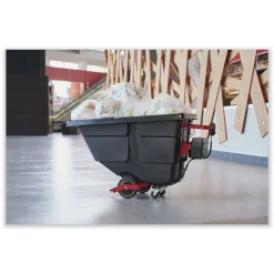 Best 101 gal 850 lb Capacity Plastic Motorized Roto Tilt Truck - Black Trash & Waste Bins