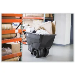 Sale 151 gal. 600 lbs. Capacity Plastic Structural Foam Tilt Truck - Black Trash & Waste Bins