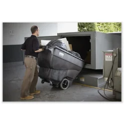 Sale 151 gal. 600 lbs. Capacity Plastic Structural Foam Tilt Truck - Black Trash & Waste Bins