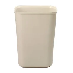 Outlet 10 Gallon Fiberglass Wastebasket - Beige Trash & Waste Bins