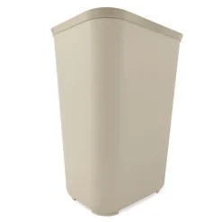 Outlet 10 Gallon Fiberglass Wastebasket - Beige Trash & Waste Bins