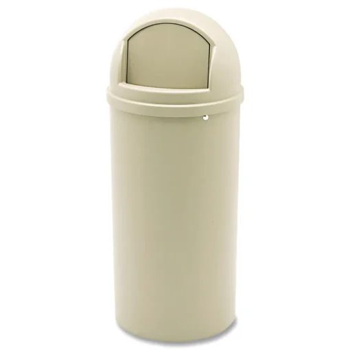 Hot 15 gal. Marshal Classic Plastic Container - Beige Trash & Waste Bins