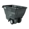 151 Gallon 1000 lbs. Capacity Plastic Structural Foam Tilt Truck - Black Trash & Waste Bins