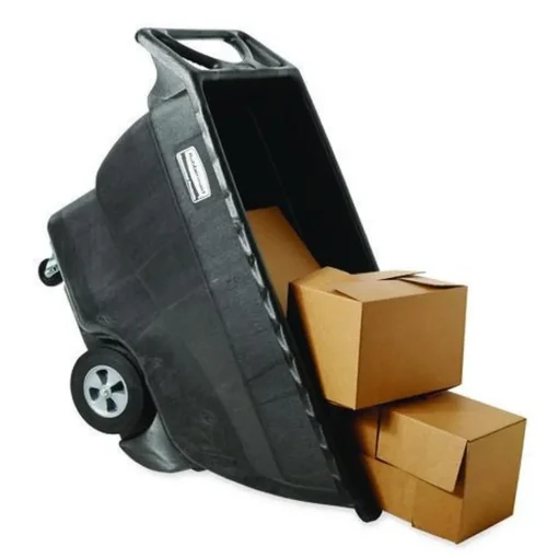 151 Gallon 1000 lbs. Capacity Plastic Structural Foam Tilt Truck - Black Trash & Waste Bins