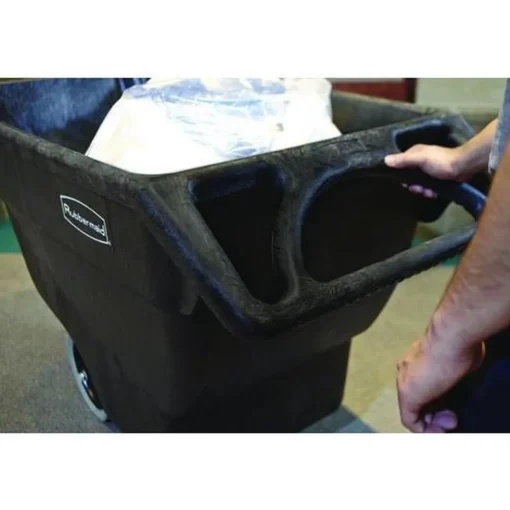 151 Gallon 1000 lbs. Capacity Plastic Structural Foam Tilt Truck - Black Trash & Waste Bins