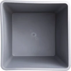 Online 35 gal. Plastic Untouchable Square Waste Receptacle - Gray Trash & Waste Bins