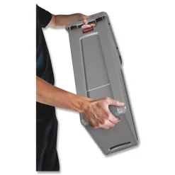 Outlet 15.875 Gallon Rectangular Plastic Slim Jim Waste Container with handles - Light Gray Trash & Waste Bins