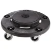 18 in. x 6.63 in. 250 lbs. Capacity Brute Round Twist On/Off Dolly - Black Hand Trucks & Dollies