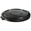 Sale 24.5 in. x 1.5 in. BRUTE Self-Draining Flat Top Lids - Black Trash & Waste Bins