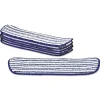 Best 18 in. x 5.5 in. Microfiber Finish Pad - Blue/White (6/Box) Cleaning & Janitorial Supplies