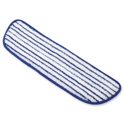 Best 18 in. x 5.5 in. Microfiber Finish Pad - Blue/White (6/Box) Cleaning & Janitorial Supplies