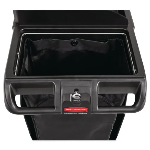 New 10.5 in. x 16.8 in. x 33 in. 30 Gallon Fabric Cleaning Cart Bag for Housekeeping and Janitorial Carts - Black (4/Carton) Utility Carts