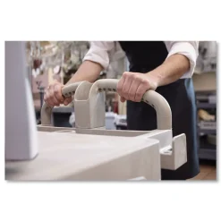 Sale 25.25 in. x 44 in. x 38.13 in. 500 lbs. Capacity 2 Flat Shelves Plastic Utility Cart - Black Utility Carts