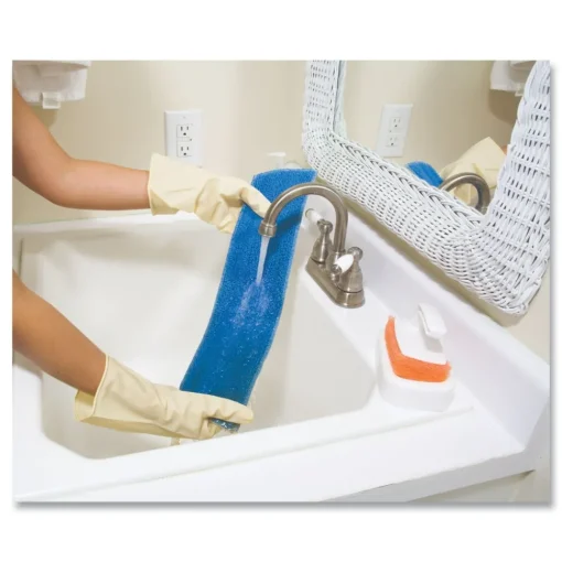 New 18 in. Economy Microfiber Wet Mopping Pad - Blue Cleaning & Janitorial Supplies