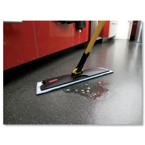 New 18 in. Economy Microfiber Wet Mopping Pad - Blue Cleaning & Janitorial Supplies