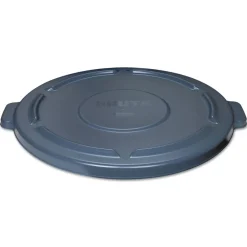 New 24.5 in. x 1.5 in. BRUTE Self-Draining Flat Top Lids - Gray Trash & Waste Bins