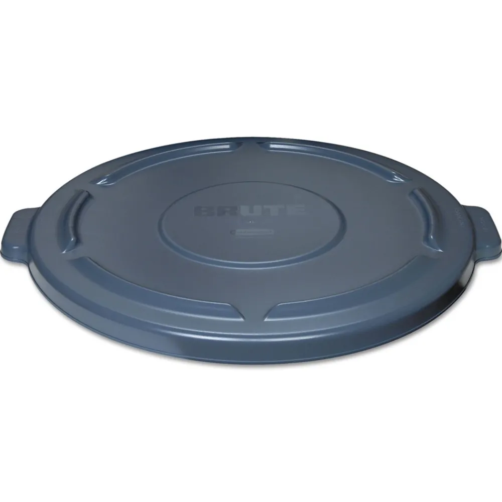 New 24.5 in. x 1.5 in. BRUTE Self-Draining Flat Top Lids - Gray Trash & Waste Bins