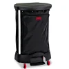 Online 13.38 in. x 19.88 in. x 29.25 in. 30 Gallon Premium Step-On Nylon Linen Hamper Bag - Black Cleaning & Janitorial Supplies