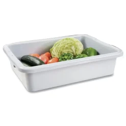 Hot 20 in. x 15 in. x 5 in. Bus/Utility Tote - Gray Cleaning & Janitorial Supplies