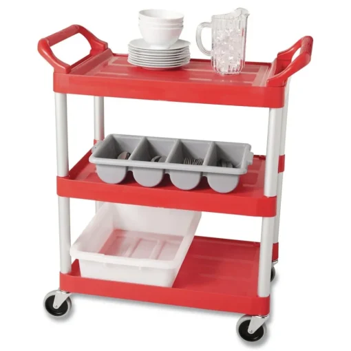 Hot 20 in. x 15 in. x 5 in. Bus/Utility Tote - Gray Cleaning & Janitorial Supplies