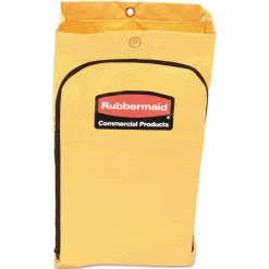 Discount 17.25 in. x 30.5 in. 24 Gallon Zippered Vinyl Cleaning Cart Bag - Yellow Cleaning & Janitorial Supplies