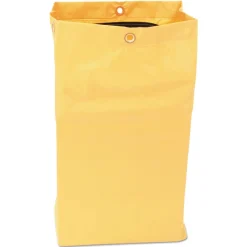 Discount 17.25 in. x 30.5 in. 24 Gallon Zippered Vinyl Cleaning Cart Bag - Yellow Cleaning & Janitorial Supplies